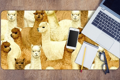 Large desk mat for children Alpacas