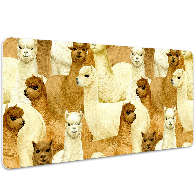 Large desk mat for children Alpacas