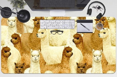 Large desk mat for children Alpacas