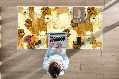 Large desk mat for children Alpacas