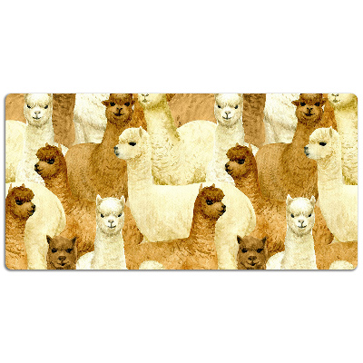 Large desk mat for children Alpacas