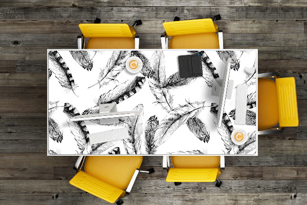 Large desk mat for children Feathers