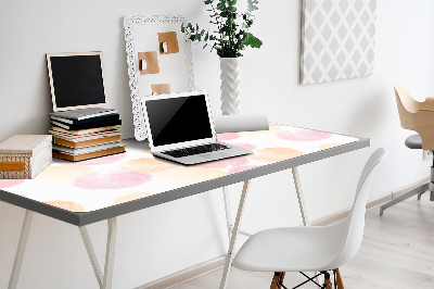 Full desk protector pastel dots