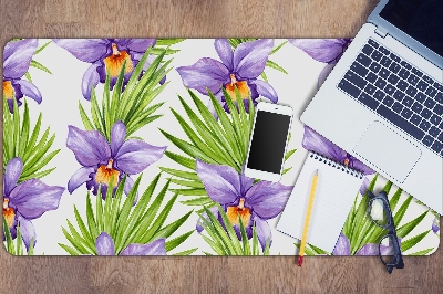 Full desk pad purple flowers