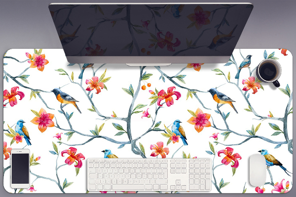 Desk mat Birds on branches