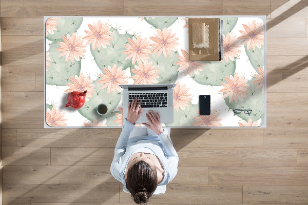 Large desk mat table protector Mexico cactus