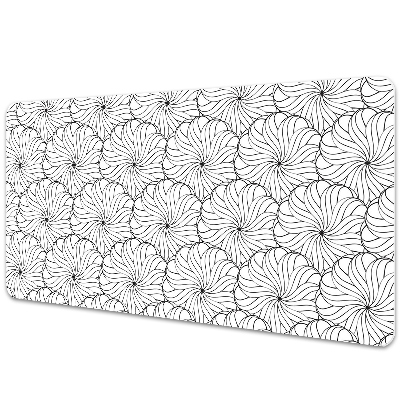 Full desk mat drawn flower