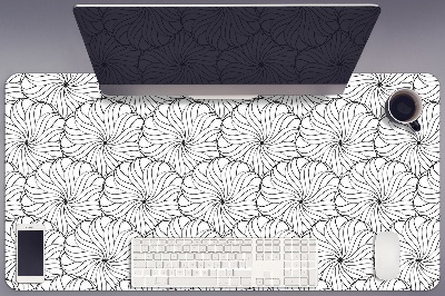 Full desk mat drawn flower