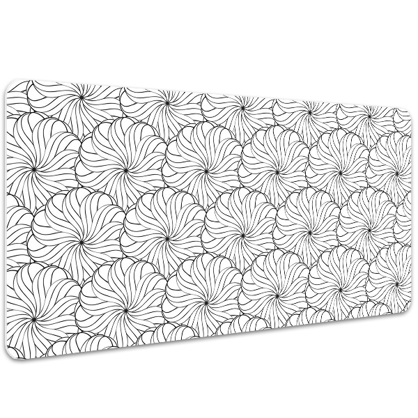 Full desk mat drawn flower