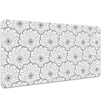 Full desk mat drawn flower