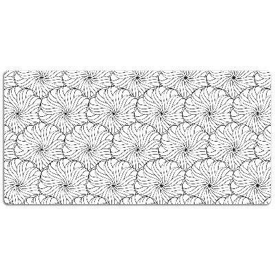 Full desk mat drawn flower