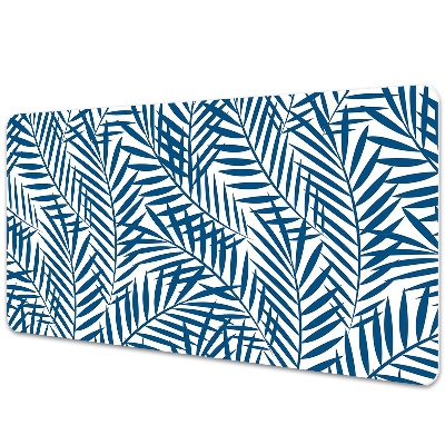 Desk mat geometric leaves