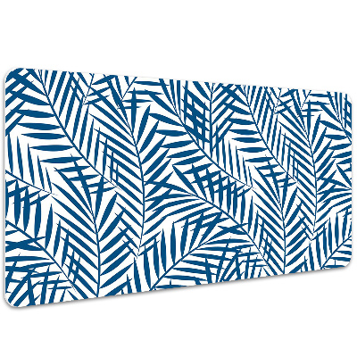 Desk mat geometric leaves