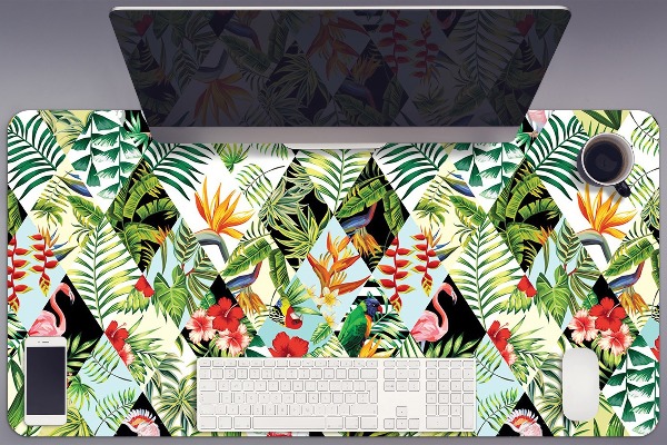 Full desk mat Flowers and birds