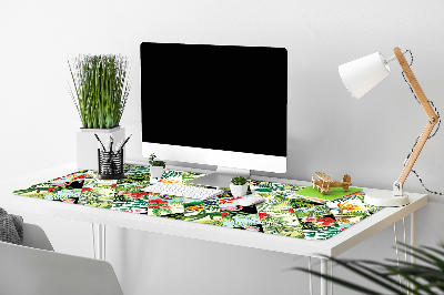 Full desk mat Flowers and birds