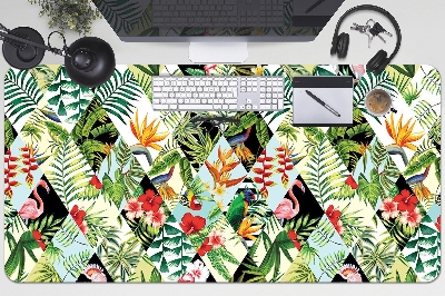 Full desk mat Flowers and birds