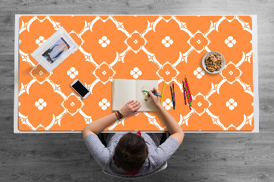 Desk mat orange flowers