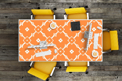 Desk mat orange flowers