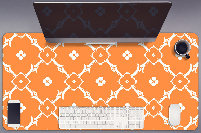 Desk mat orange flowers