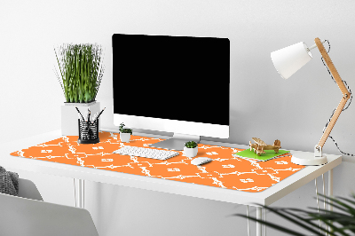 Desk mat orange flowers