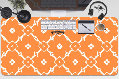 Desk mat orange flowers