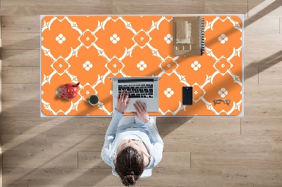 Desk mat orange flowers