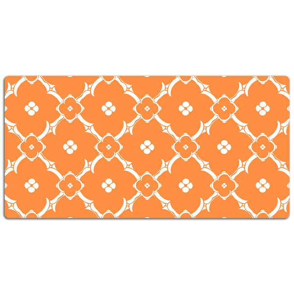 Desk mat orange flowers