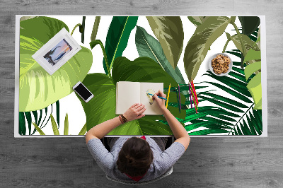 Full desk pad tropical leaves