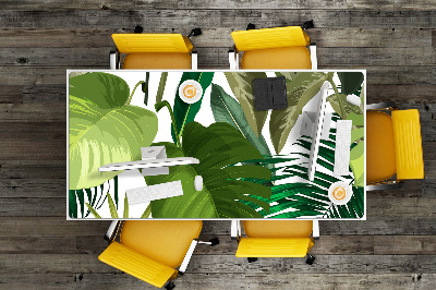 Full desk pad tropical leaves