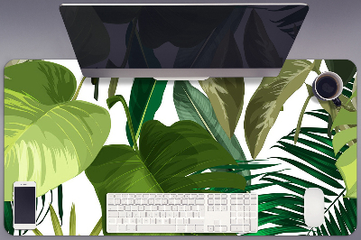 Full desk pad tropical leaves