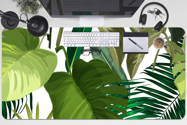 Full desk pad tropical leaves