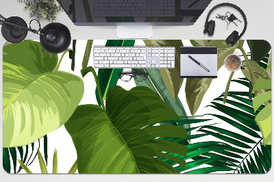 Full desk pad tropical leaves