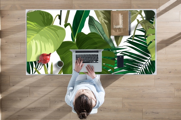 Full desk pad tropical leaves