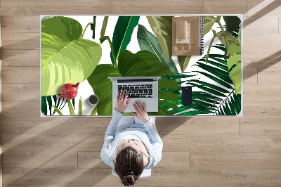 Full desk pad tropical leaves