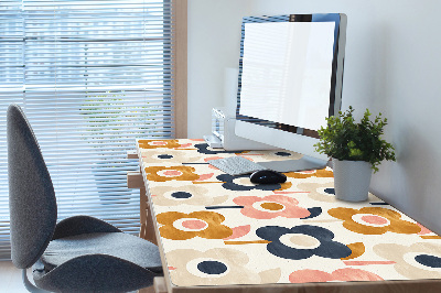 Large desk mat for children flowers