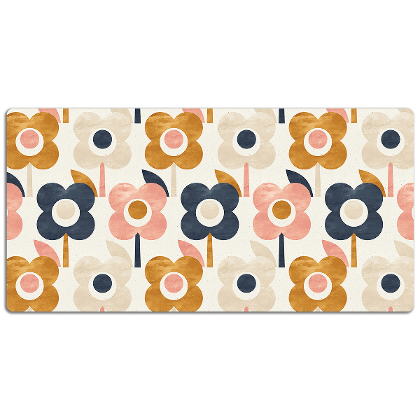 Large desk mat for children flowers