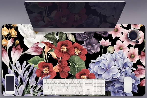 Large desk mat for children Peony