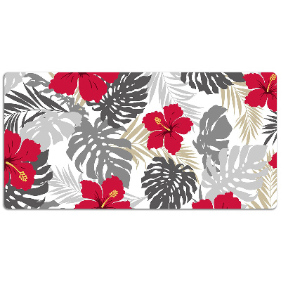 Large desk mat for children hibiscus