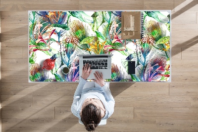 Desk pad Colorful flowers