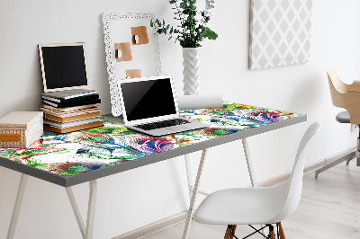 Desk pad Colorful flowers