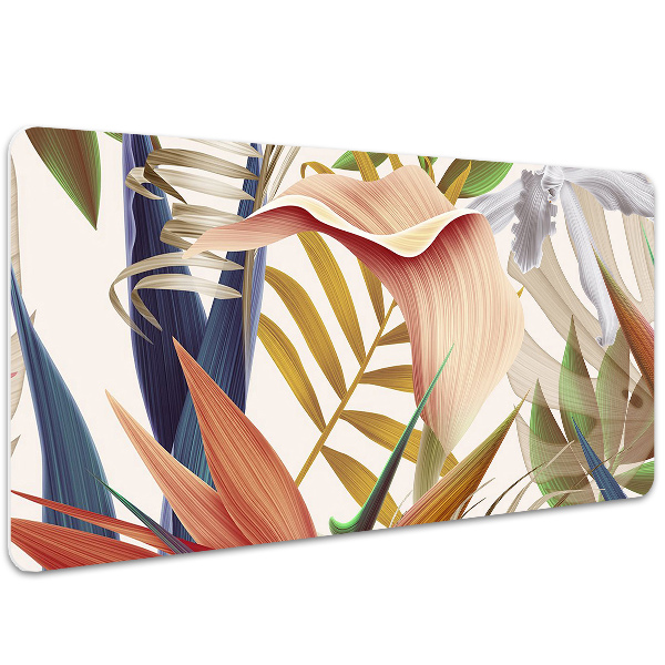 Desk mat tropical plants