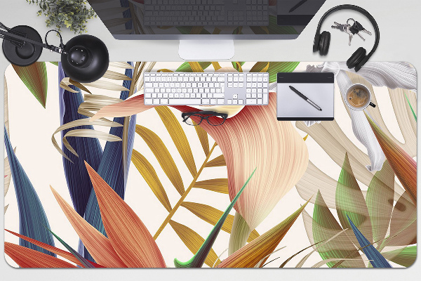 Desk mat tropical plants