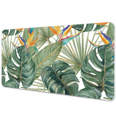 Desk pad painted leaves