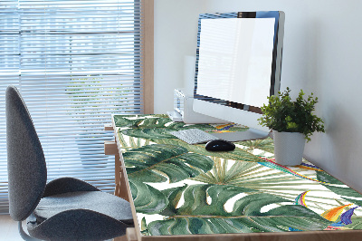 Desk pad painted leaves