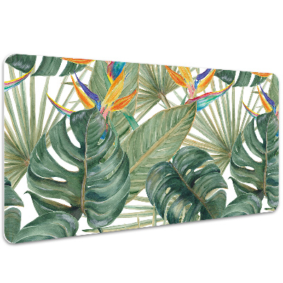 Desk pad painted leaves