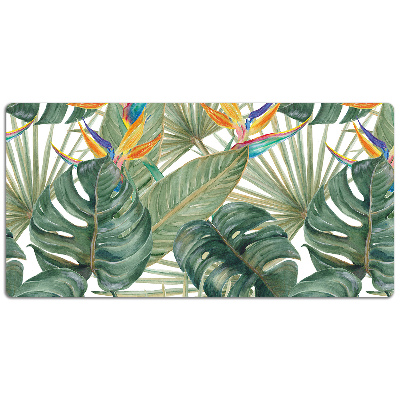 Desk pad painted leaves