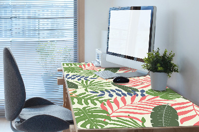 Full desk pad exotic leaves