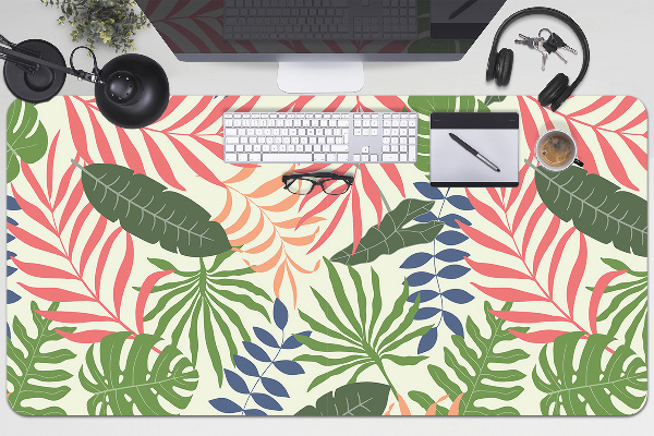 Full desk pad exotic leaves