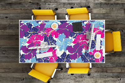 Large desk mat for children hibiscus