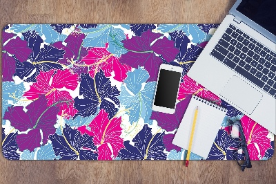 Large desk mat for children hibiscus